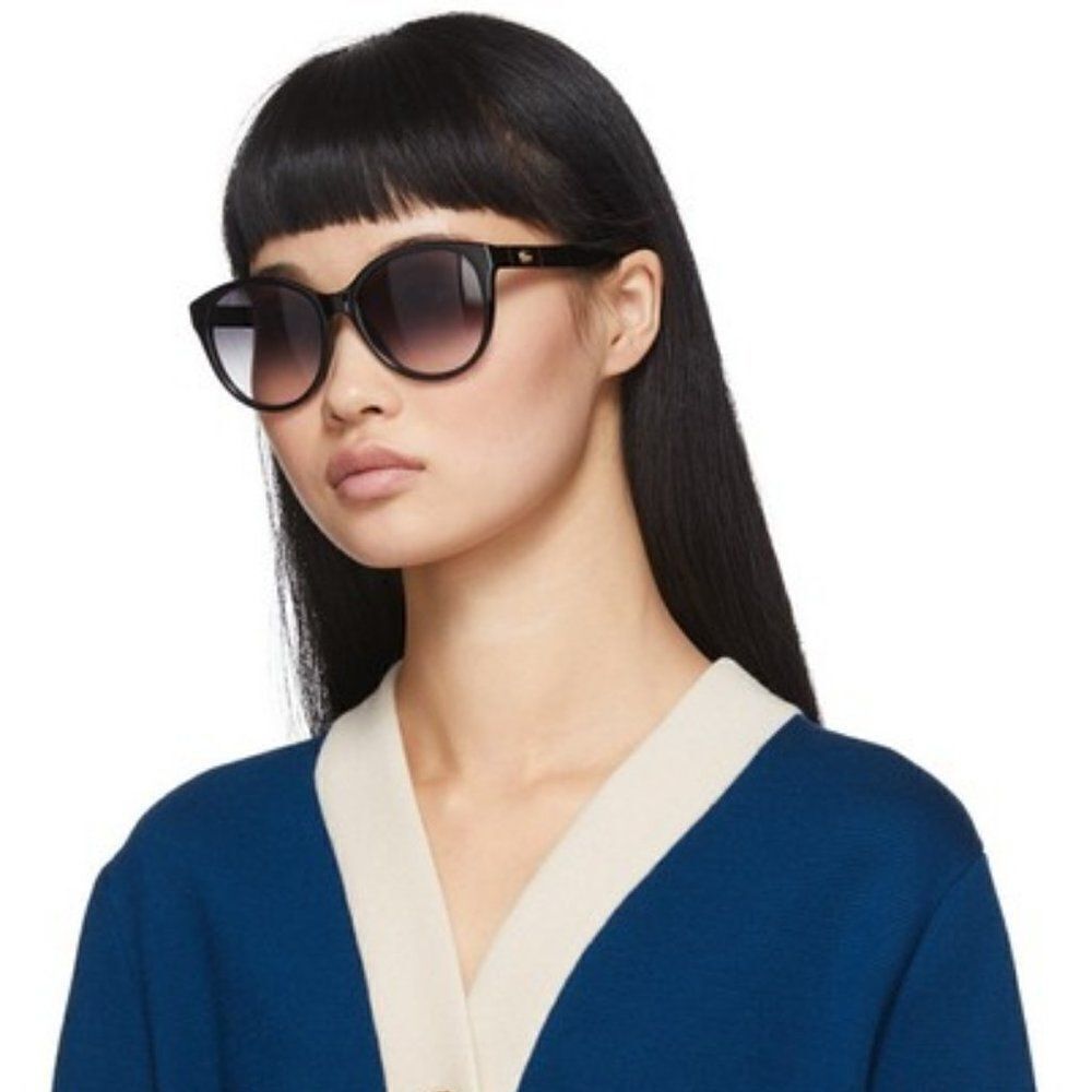 NEW GUCCI GG0631S 001 Black Violet Cat Eye Gradient Women Sunglasses - Picture 5 of 11